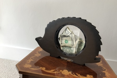 PORCUPINE SHAPED PIGGY BANK