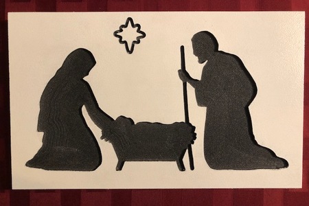 CHRISTMAS SIGN - MANGER
