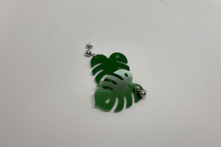 ACRYLIC LEAF EARRINGS