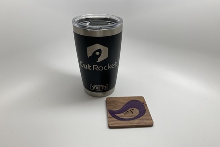 WOOD AND RESIN COASTER