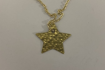 TEXTURED BRASS PENDANT
