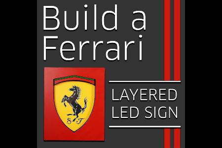 FERRARI LAYERED LED SIGN