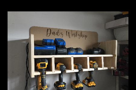 BATTERY TOOL SHELF